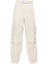 Jacquemus Cargo Gabardine Trousers In Beige 150