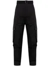 Jacquemus Cargo Gabardine Trousers In Eight In Black