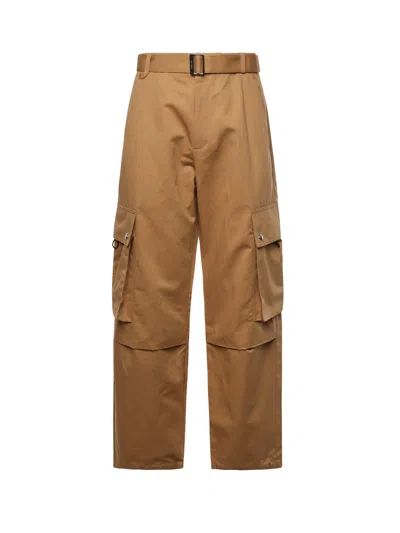 Jacquemus Le Cargo Wide Leg Trousers In Camel In Brown
