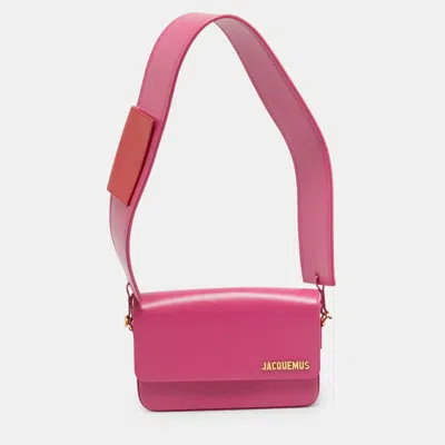 Pre-owned Jacquemus Le Carinu Pink Leather Shoulder Bag