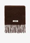Jacquemus Le Carro Wool Scarf In Brown