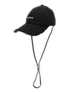 Jacquemus Hat The Cap Artichoke Black In Cotton Men In Black