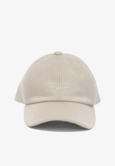 Jacquemus Le Casquette Baseball Cap In Gray