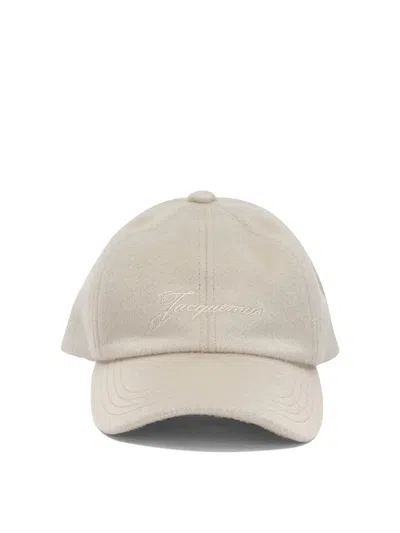 Jacquemus "le Casquette Cachemiro" Baseball Hat In Beige