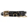 Jacquemus Le Ceinture Moisson Belt In Black Leather In Black