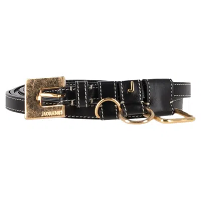 Jacquemus Le Ceinture Moisson Belt In Black Leather