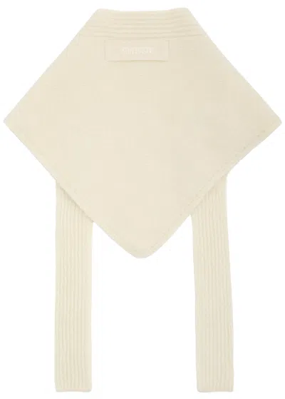Jacquemus Le Chale Gros Grain Alpaca-blend Scarf In Off White