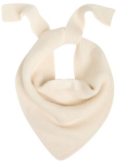 Jacquemus Le Chale Gros Grain Alpaca-blend Scarf In White