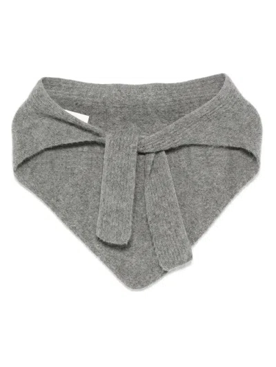Jacquemus Grey Wrap-around Textured Scarf In Gray