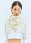 Jacquemus Le Chale Gros Grain Scarf In White