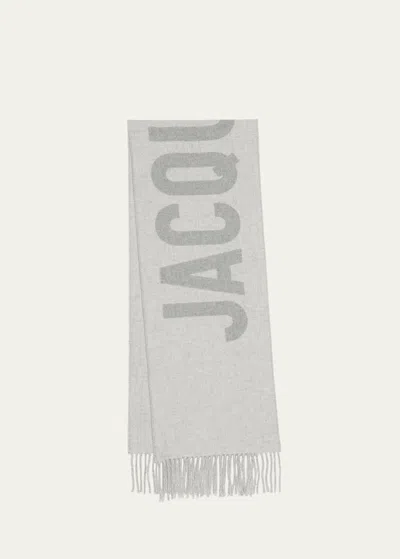 JACQUEMUS LE CHARPE LOGO VIRGIN WOOL SCARF
