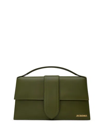 Jacquemus Le Child Over Size Handbag In Green Leather