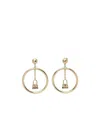Jacquemus Le Chiquito Drop Hoop Earrings In Yellow