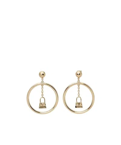 Jacquemus Le Chiquito Drop Hoop Earrings In Yellow
