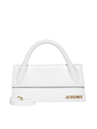 Jacquemus Le Chiquito Foldover Long Tote Bag In Bianco