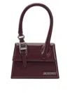 Jacquemus Le Chiquito Handbags Bordeaux In Red