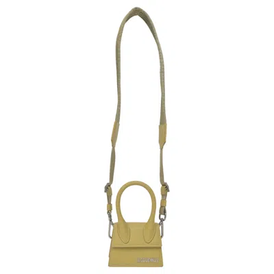 Jacquemus 'le Chiquito Homme' Bag In Green Leather In Yellow