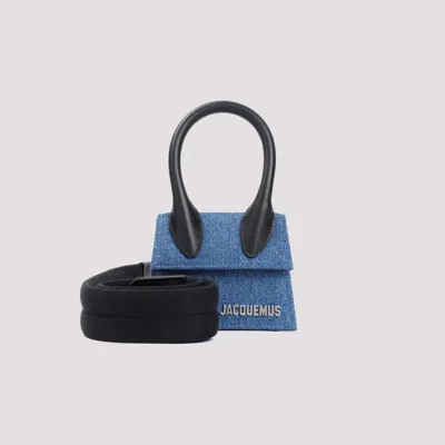 Jacquemus Le Chiquito Homme Logo Lettering Mini Bag In Blue