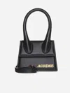 Jacquemus Le Chiquito Leather Mini Top Handle Bag In Black