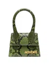 Jacquemus Le Chiquito Moyen Bag In Embossed Python Leather