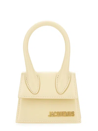 Jacquemus Le Chiquito Leather Mini Bag In Bianco