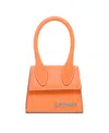 Jacquemus Le Chiquito Leather Mini Bag In Orange