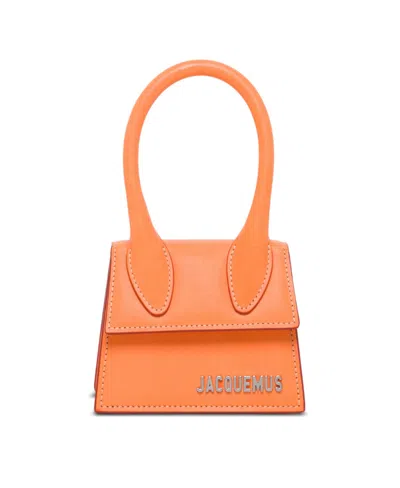 Jacquemus Le Chiquito Leather Mini Bag In Orange