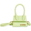 Jacquemus Le Chiquito Leather Mini Top Handle Bag In Light Green