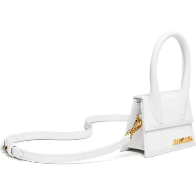Jacquemus Le Chiquito Leather Mini Top Handle Bag In White