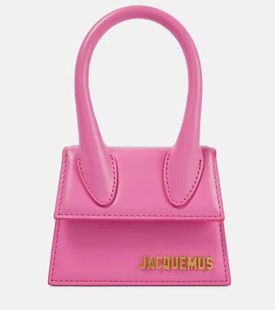 Jacquemus Le Chiquito Moyen Leather Shoulder Bag In Purple