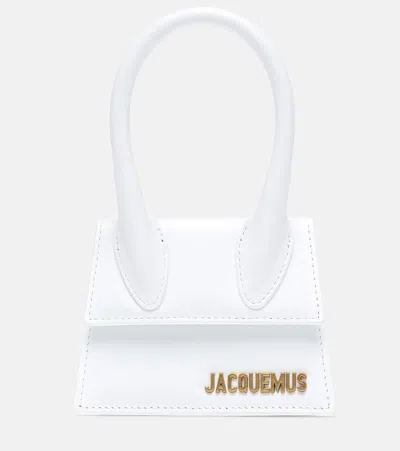 Jacquemus Le Chiquito Leather Tote Bag In White 213b01-213 300100