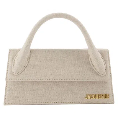 Jacquemus Le Chiquito Long Bag -  - Linen - Light Greige In Sand