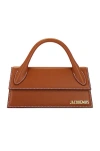 Jacquemus Le Chiquito Long Leather Top Handle Bag In Light Brown
