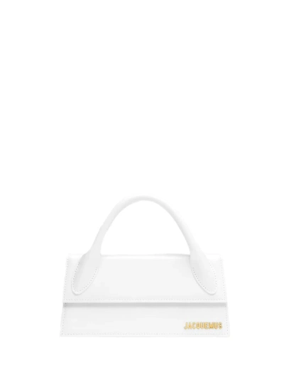 Jacquemus Le Chiquito Long Bag Woman White In Leather