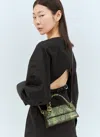 Jacquemus Python-embossed Leather Le Chiquito Long Shoulder Bag In Green