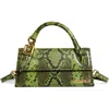 Jacquemus Python-embossed Leather Le Chiquito Long Shoulder Bag In Green 550