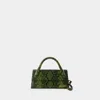 Jacquemus Python-embossed Leather Le Chiquito Long Shoulder Bag In Green