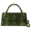 Jacquemus Python-embossed Leather Le Chiquito Long Shoulder Bag In Green