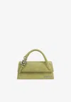 Jacquemus Le Chiquito Long Handbag In Lizard-embossed Leather In Green