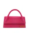 Jacquemus Le Chiquito Long Handbag In Pink Leather In Pink