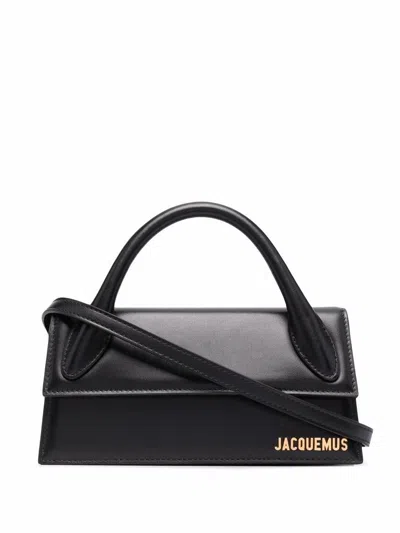 Jacquemus Le Chiquito Long Leather Handbag In Black