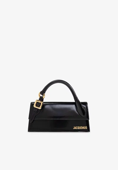 Jacquemus Le Chiquito Long Leather Handbag In Black