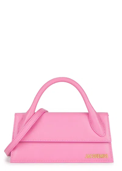 Jacquemus Le Chiquito Long Leather Top Handle Bag, Bag, Pink