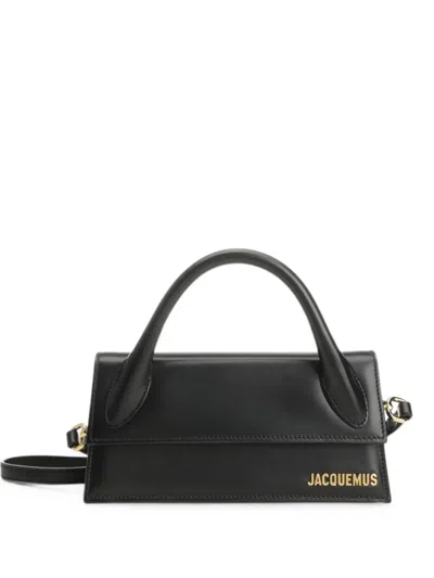 Jacquemus Le Chiquito Long Leather Tote Bag In Black