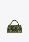 Jacquemus Python-embossed Leather Le Chiquito Long Shoulder Bag In Green