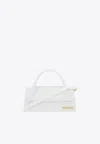 Jacquemus Le Chiquito Long Leather Shoulder Bag In White