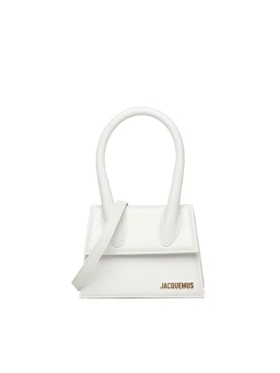 Jacquemus Women Le Grand Chiquito Leather Handbag In White