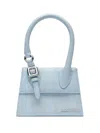 Jacquemus 'the Medium Chiquito' Mini Bag In Light Blue Leather In Blue