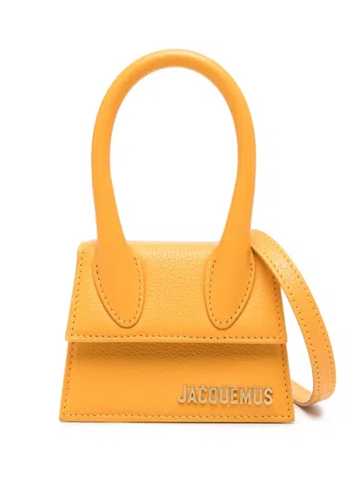 Jacquemus Le Chiquito Mini Leather Bag In Orange