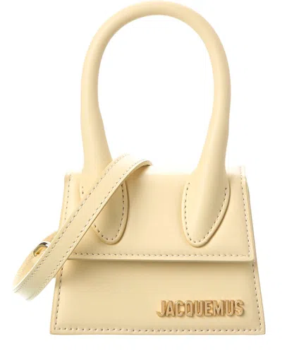 Jacquemus Le Chiquito Mini Leather Clutch In Sand